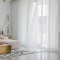Semi-transparent Sunscreen Jacquard Curtain Sheer